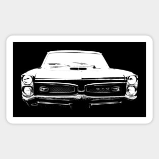 Pontiac GTO 1960s American classic car monoblock white Sticker